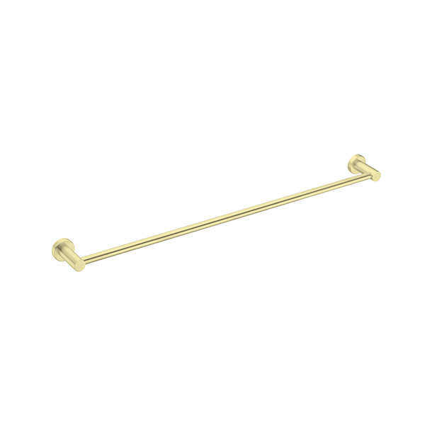 Brushed Gold Mecca Single Towel Rail 800mm | NERO Tapware Australia