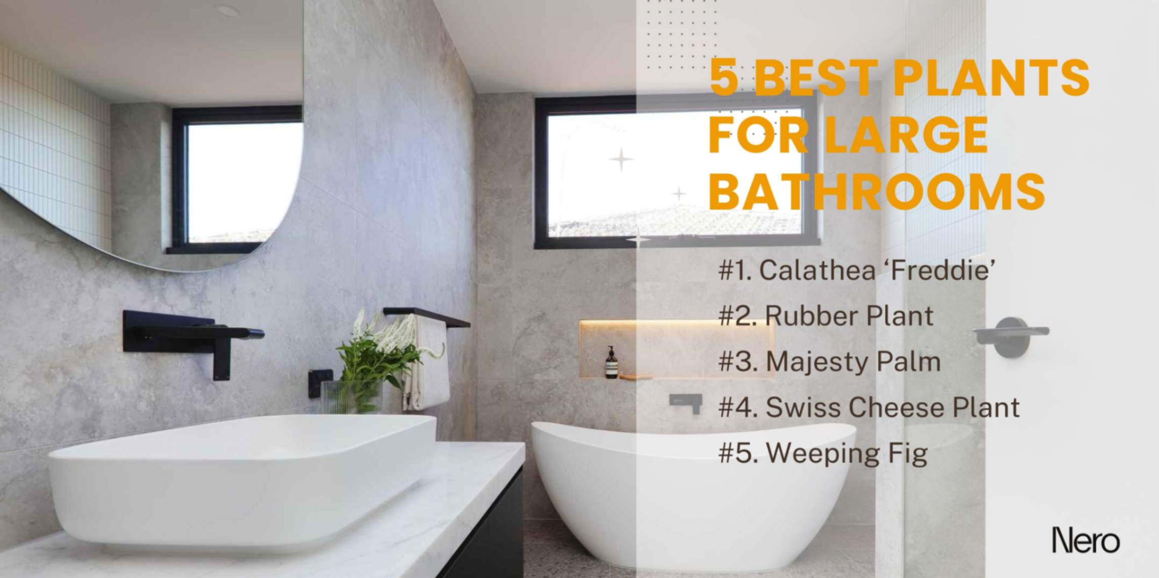 best plants for large bathrooms